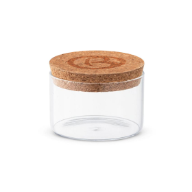 Blendfeel │ Glass jar with cork lid with Blendfeel logo